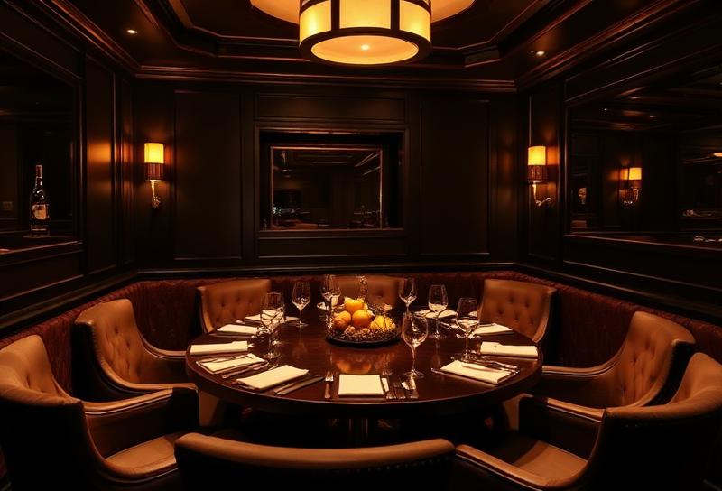 Stylized casino interior with slot machines and gaming tables